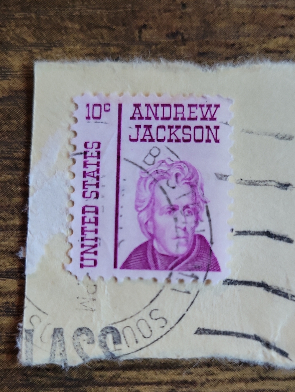 Vintage Andrew Jackson Purple Postage Stamp Art Print